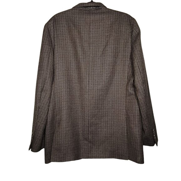 Jack Victor Men’s 44L Wool Blazer Gray Glen Plaid Classic Sport Coat Union Made - Picture 2 of 11
